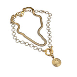 Gold Coin Layered Choker