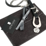 Edgy soft black leather necklace with irregular shaped design and coin pendant, gift for christmas, standout necklace