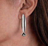 Classy swarovski earrings, elegant stainless steel earrings with austrian crystal