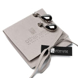 Chunky water drop earrings, stainless steel silver drop earrings, edgy chic, classy boldness, smooth metal water drop earrings