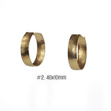 Gold-plated hammered earrings, classy handmade statement hoop earrings in various sizes