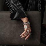 Chunky Silver Wrap Bracelet