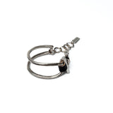 Silver Stirrup Leather Cuff