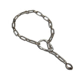 Edgy chunky hammered link chain and pendant leaf necklace
