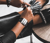 Wide Leather Cuff Bracelet