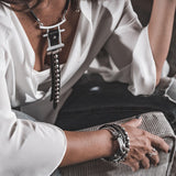 Studded Leather Choker