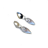 Oval Tribal Silver Earrings