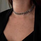 Layered Steel Pendant Necklace