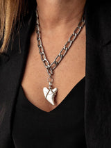 Layered Steel Pendant Necklace