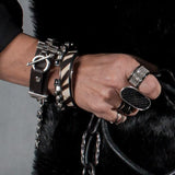 Gunmetal Pony Hair Bangle
