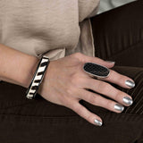 Gunmetal Pony Hair Bangle