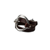 Unique wrap leather bracelet in standout uno de 50 style, edgy statement cuff
