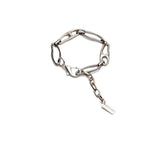 Unode50 style bracelet and necklace set, irregular unique chains designed to make a statement, silver boho set, unique high quality gift!