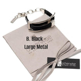 Strong metal and soft leather cuff bracelets, unique bracelets in uno de 50 style