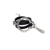 Bold wrap leather bracelet in standout unode50 style, edgy statement cuff