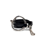 Bold wrap leather bracelet in standout unode50 style, edgy statement cuff