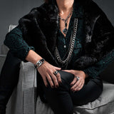 Leather Chain Layered Necklace