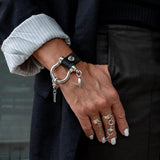 Large shackle necklace bracelet and ring set, uno de 50 style horseshoe jewelry, u bolt jewelry set