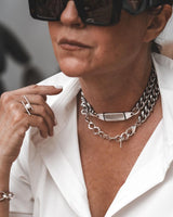 Bold triple wrap anklet can also be worn as bracelet or necklace, Adjustable Stainless Steel Chain body jewelry