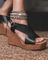 Bold triple wrap anklet can also be worn as bracelet or necklace, Adjustable Stainless Steel Chain body jewelry