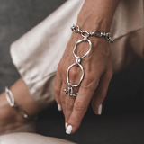 Hand Harness Ring Bracelet, Handmade Stainless Steel Chain Accessory