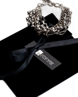 Multi-strand stainless steel bracelet stack