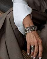 Multi-strand stainless steel bracelet stack