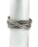 Chunky silver snake chains bracelet featuring intertwined designs, adjustable size, and a bold, edgy look.