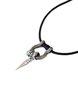 Necklace with a unique pendant on a white background