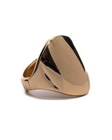 Honey Gold Geometric Cuff bracelet featuring a bold, smooth geometric shape, crafted from durable zinc alloy.