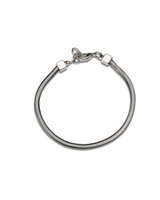 Silver snake chain anklet with a sleek, minimalist design and lobster clasp, showcasing a flexible, dainty texture.