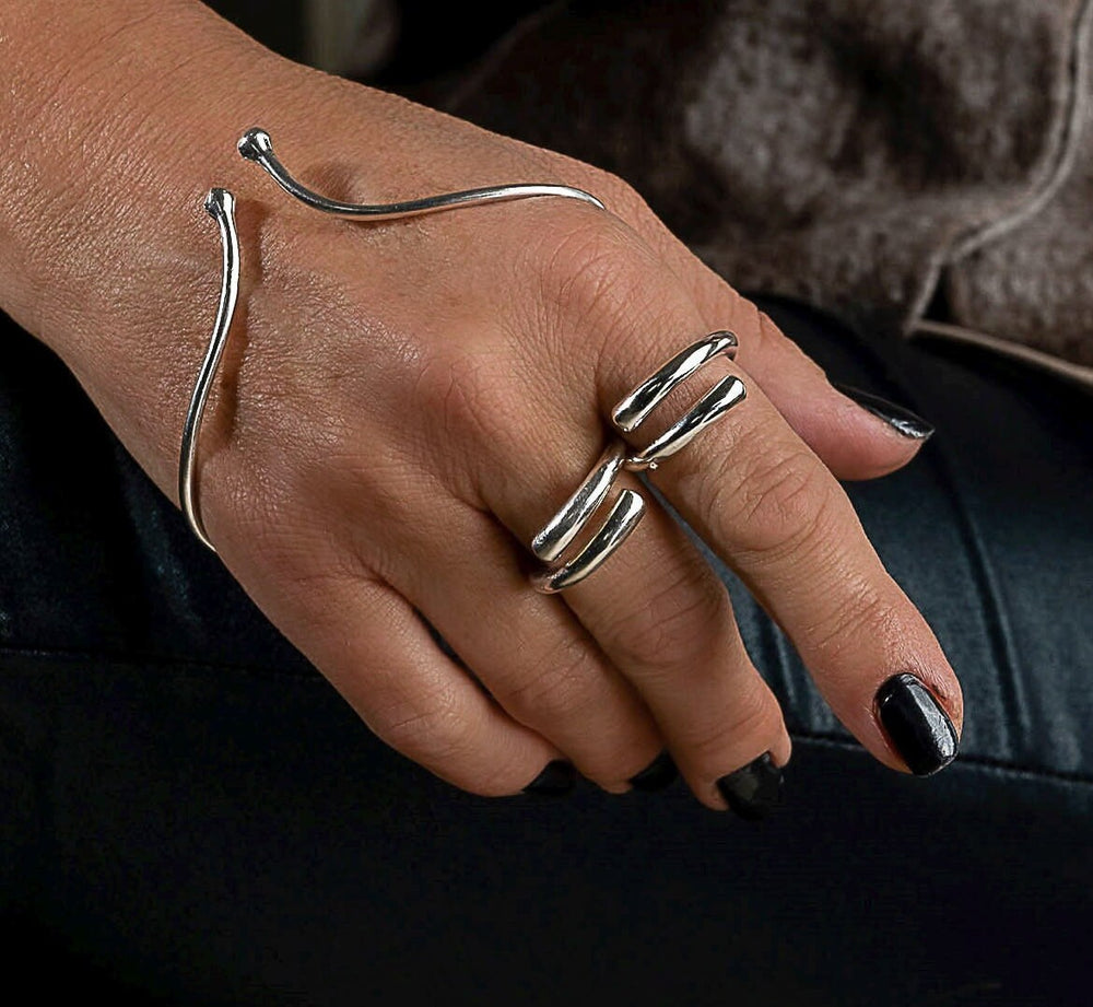 Minimalist silver ring hotsell