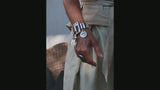 Snake Leather Chunky Cuff