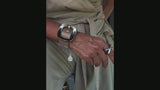 Beige Leather Buckle Cuff