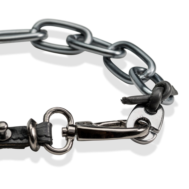 Beautiful bold and edgy gunmetal/black chain link choker (NC-1108)​