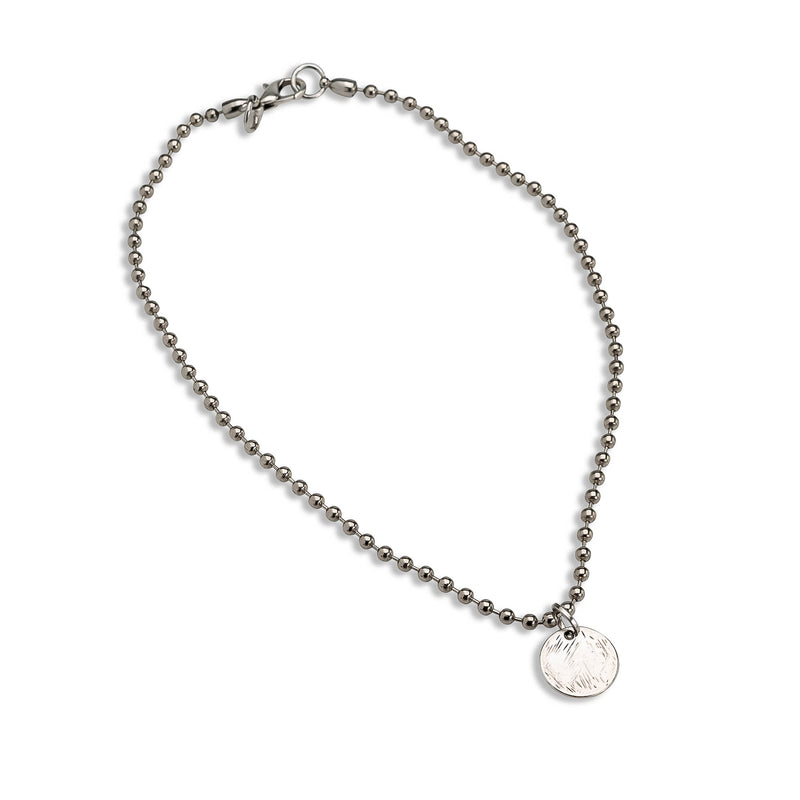 Ball chain choker necklace with coin pendant (NC-1124)