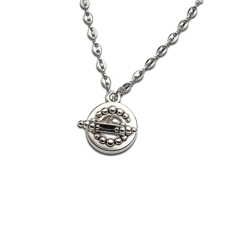 Unique toggle clasp necklace, stainless steel anchor choker  (NC-1152)