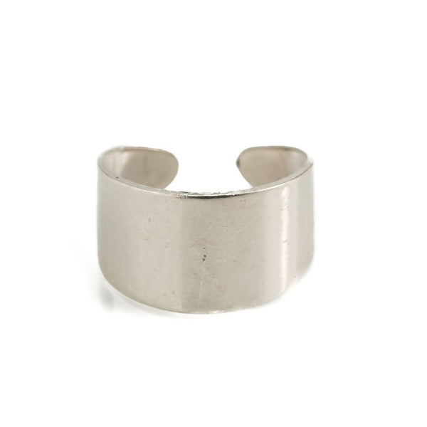 Silver-plated adjustable band ring (R-2041)