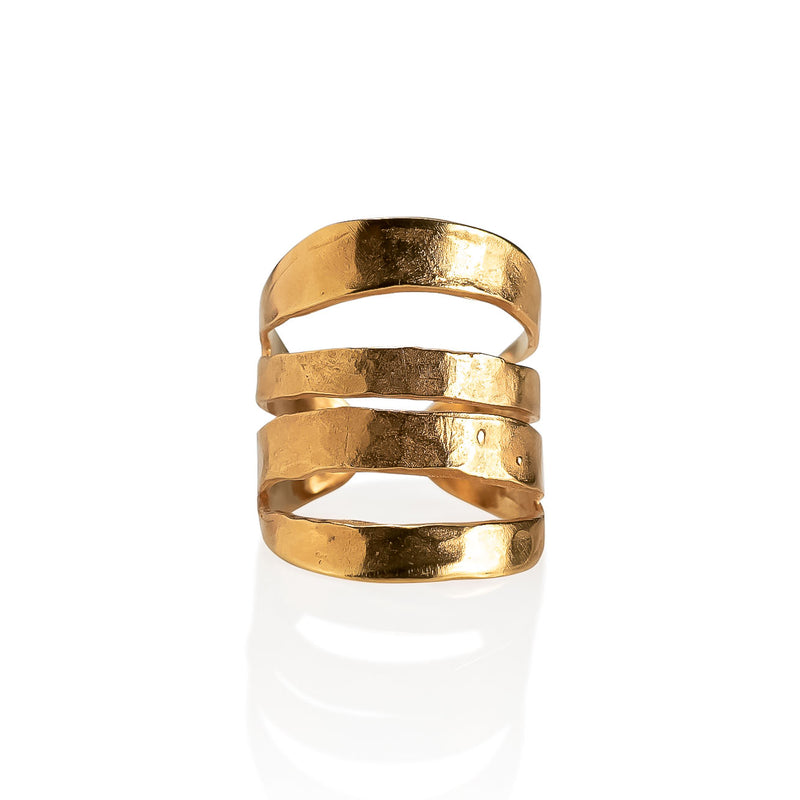 Gold-plated metal ring (R-2046)