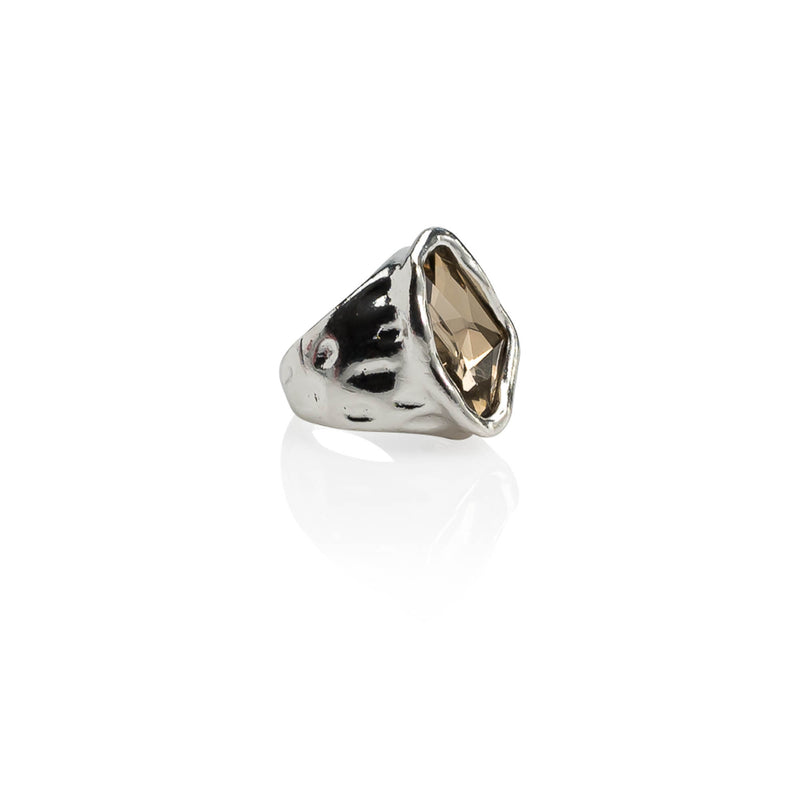 Elegant irregular crystal ring (R-2048) ​