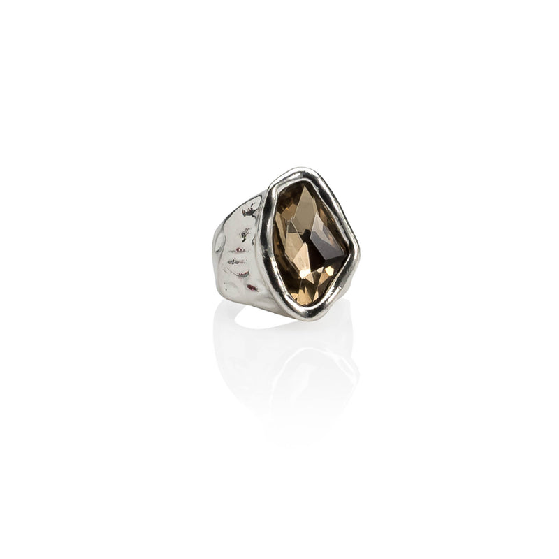 Elegant irregular crystal ring (R-2048) ​