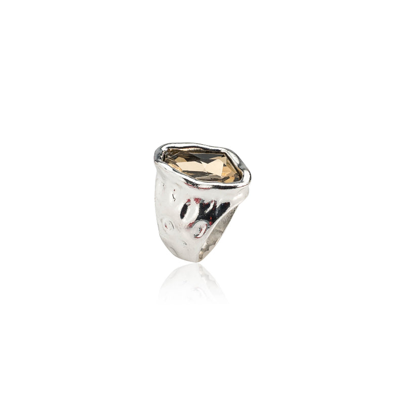 Elegant irregular crystal ring (R-2048) ​