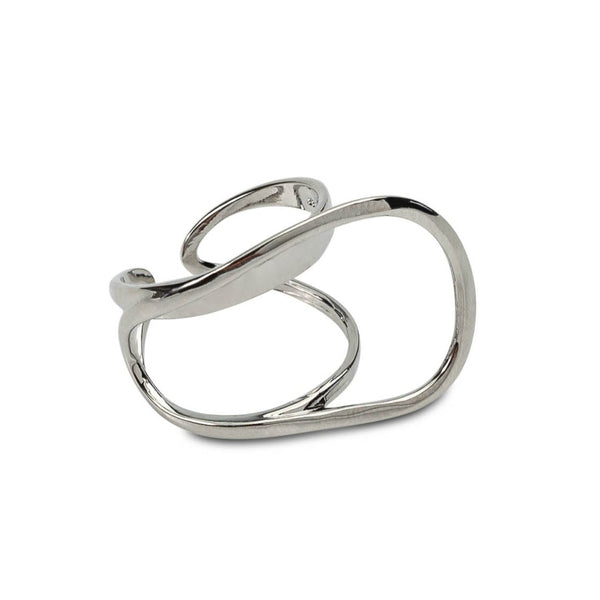  Silver Abstract Ring (R-2066)