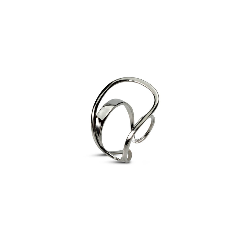  Silver Abstract Ring (R-2066)