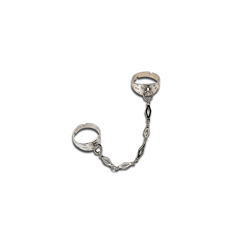 Double rings with chain (R-2070)