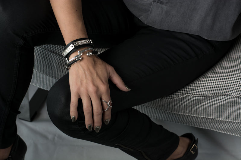Bracelet - Metallic Bracelet Black Silicon (BR-243)