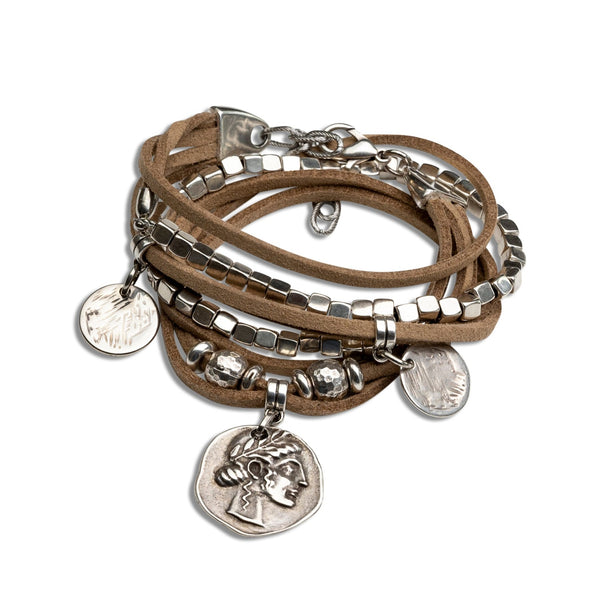 Suede Wrap Boho Bracelet (BR-381)