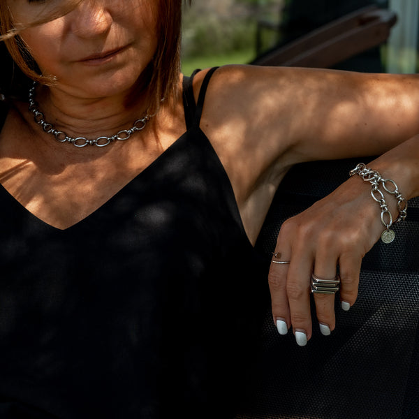 Stainless steel oval link choker (NC-1131)
