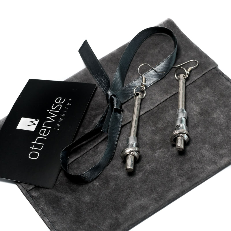 Earrings - Silver-plated  Metal Earrings (E-4000)