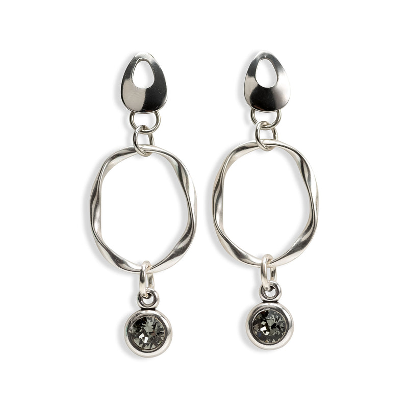 Swarovski crystal stone earrings (E-4023)